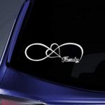 Bargain Max Decals – Family Love Heart Infinity Forever – Sticker Decal Notebook Car Laptop 8″ (White)