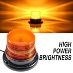 LED Strobe Light, Dinfu Amber Warning Lights Super Bright,Emergency Warning Flash Beacon Light with 12V Cigarette Lighter Plug with Magnetic Base for Truck Vehicle School Bus (Wired Light)