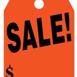 EZ Line Car Mirror Hang Tags Huge Fluorescent Sale Price Tags (Red)