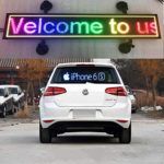 P4 LED Car Sign 12V -36V Led Sign Car Rear Window Message Board 21×6 inch RGB Full Color Indoor LED Sign Support Scrolling Text Image LED Advertising Screen Display Programmable LED Sign