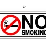 (Set of 6) No Smoking Sticker | 2″ x 4″ | 4 Mil Vinyl | Laminated | Perfect for Cars | Self Adhesive Decal – UV Protected & Weatherproof – Heavy Duty