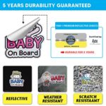 BSL Baby on Board Sticker and Decal (Prince) – Baby Bumper Car Sticker – Baby Window Car Sticker – Baby in Car Sticker – Cute Safety Caution Decal Sign for Cars