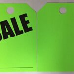 Sales Signs 50 Per Pack Hang on Rear View Mirror(Fluorescent Green)(A34)