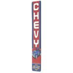 Open Road Brands Chevy Truck Vertical Embossed Metal Sign – Vintage Chevrolet Sign for Garage or Man Cave