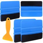 4 Pack Felt Squeegee Wrapping Tool, 4” Inch Premium Scratch-Proof Decal Vinyl Wrap Squeegee Handy Tools for Vinyl Installation, Scrap Booking, Wall Decals