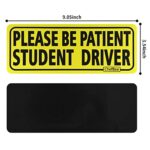 3PCS Student Driver Car Magnet – ChefBee New Driver Magnet for Car, Student Driver Magnet Safety Sign, Vehicle Bumper Magnetic Sticker for Beginner, Reflective Rookie Novice Driver Sticker for Car