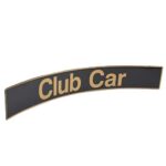 Drive-up Name Plate,Black Gold Decal for Club Car Precedent Golf Cart-15.74″×2.24″ Emblem