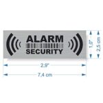 20 x Security Alarm Warning Sign Stickers – for internal and external use – Protection for home, car… – Weatherproof – Size: 2,9 x 1 in – “ALARM SECURITY”
