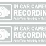 2×6 inch 4 Pcs Static Cling 4 Signs Removable Reusable Indoor Dashcam in Use Vehicles in Car Camera Recording Warning Decals Labels Accessories for Rideshare Taxi Drivers