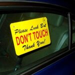 Peter Select 2 Please Look But Don’t Touch Window Signs w/Suction Cups for Your Classic Car Funny Retro Vintage Business Nostalgic Signs