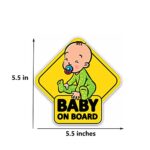 Baby Board Sign Sticker for Car Baby in Car Decal Baby Kids Safety Signs Stickers Baby Car Sticker Baby Car Decal Reflective Kids Safety Warning (Style 2)