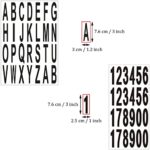10 Sheet 3 Inch Mailbox Numbers and Letters Cut Classic Style Self-Adhesive Vinyl Waterproof Stickers Letter Decals Sticky for Outside Signs, Window, Door, Car, Truck, Home, House Address (Black)