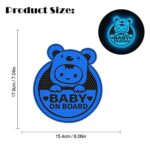 Leniutor Baby On Board Sticker for Cars, Cute Koala High Intensity Reflective Waterproof Vinyl Car Decal Kids in Car Safety Sign for Car Window Bumper Sticker 6″x7″ (Blue)