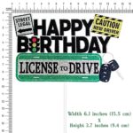 Driver License Birthday Cake Topper, New Driver Birthday Cake Decor, Car Road Signs Theme Party Supplies, 16th 17th Learner Driver Birthday Cake Topper
