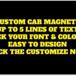 Custom Car Magnets (1-Pack) | Personalized Truck Magnets for Business or Personal | Customized Pick Your Font & Colors (18-Inch by 12-Inch)