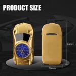 Zetilyn Torch Lighter, Car Shape Cool Novelty Lighter, Red Flame Refillable Butane Lighter Adjustable Flame with Clock Dial for Camping Grill Fireplace Candle Man Birthday Gifts (Fuel Not Included)