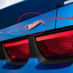 2pack Hot Wheels Emblems Badge Hotwheels Deck Lid 3D Raised Letters Emblem Fender ABS Badge Compatible with fits Strong Adhesive Hotwheels Genuine (Chrome Black)