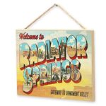 Disney Pixar Cars Welcome to Radiator Springs Hanging Wood Wall Decor – Fun Cars Sign for Kids’ Bedroom or Play Room
