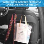 AXELECT Leather Purse Hooks for Car, 2 Pack Car Purse Holder, Car Headrest Hook for Purses Bags Handbag Hat Jacket Grocery Bag Hanger, Beige