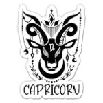 Capricorn Zodiac Sign Stickers – 2 Pack of 3″ Stickers – Waterproof Vinyl for Car, Phone, Water Bottle, Laptop – Capricorn Decals (2-Pack)