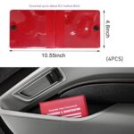 Suvnie 4 PCS Car Registration and Insurance Holder, Vehicle Glove Box Organizers with Closure for License Document, Auto Essential Paperwork Wallet Case Holder, Car Accessories (Red, Blue Flag)