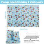 NEPOG Red Fire Trucks and Police Cars On Blue Wrapping paper for Kids Boys Men, Birthday Wrapping Paper Car Design 6 Sheets Folded Flat 20×30 inches per Sheet for Birthday Party Baby Showers
