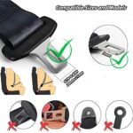 ROJAJIS 2 Pack Seat Belt Cover Shoulder Extension Pads Soothing Shoulders and Neck Give Your Comfortable and Convenient (Black 2, 3.5 INCH)