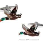 MRCUFF Duck Flying Pair Cufflinks in a Presentation Gift Box & Polishing Cloth