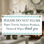 Meijiafei Please DO NOT Flush Paper Towels, etc Thank You – Septic Tank Thank You Sign for Bathroom Or Toilet 10″x5″