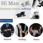 FIBO STEEL Stainless Steel Classic Cufflinks for Men Wedding Business Mens Father’s Day Dad Birthday Gifts