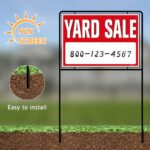 Yard Sale Signs with Stakes, Double-Sided Printing, Large Yard Sale Signs, Garage Sale Signs, Garage Sale Supplies,(3 Pack)