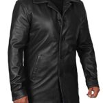 fjackets Mens Leather 3/4 Coat – Genuine Lambskin Mens Car Length Leather Jacket | [1500044] Suprnatural Black, L