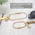 Brass Screw Lock Keychain-Simple Style Heavy Duty Car Key Organizer, Universal Key Fob Holder for Men Women, Gold