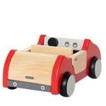 Hape Wooden Doll House Family Car| Toy Vehicle Seats up to 4 Figures for Complete Doll House Furniture Set