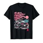 JDM Japan Cherry Blossom 240sx Japanese Art Drift Car S13 T-Shirt