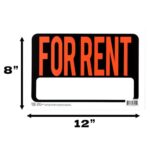 ArtSkills For Rent Signs, 4 Pack Durable Weather Resistant Styrene Plastic, 12” x 8”, Rental Signs for Homes, Apartments, Businesses