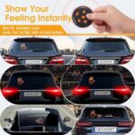 Geshowit Car Accessories for Men – Car Light with 6 Gestures Remote – Show Your Feelings to Drivers – Ideal Gift Hand Gesture Lights, Truck Accessories, LED Car Signs