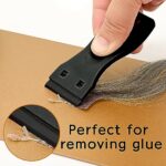 GlamorDove Hair Extensions Tape Remover Kit Tool with Tape Remover Board Razor Scraper Plastic Blades Car Window Sticker Label Glass Floor Kitchen Adhesive Tape Removal Tool