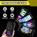 sasecgo Light Signs for Car | Programmable LED Car Sign | Flexible LED Advertising Sign | Bluetooth APP | Custom Editor Animations/Text/Graffiti