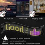 Maksone LED Sign for Car – 7″x3″ Flexible LED Matrix Panel | DIY Programmable Scrolling Display | USB 5V Bluetooth Control | Perfect for Parties, Weddings, Festivals & More!