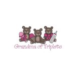 CafePress Grandma of Triplets Euro Oval Car Bumper Magnet