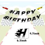 DIADARL Race Car Happy Birthday Banner Race Car Happy Birthday Banner Party Racing Themed Party Racing Party Sign for Birthday Party Supplies Photo Props Baby Shower Wall Decor