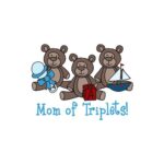 CafePress Mom of Triplets! Car Magnet 20 X 12 Car Magnet, 20″x 12″ Magnetic Door Display