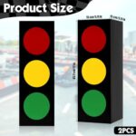 2pcs Traffic Light Favor Boxes for Kids, Creative Traffic Light Lamp Gift Boxes Funny Traffic Light Signs Table Centerpieces Present Boxes for Boys Girls Car Toy Themed Birthday Party Decorations