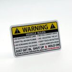 Funny Vehicle Safety Warning Rules Sticker Adhesive Vinyl for Car Truck Window Graphic Bumper