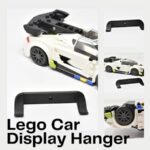 Low Profile Collectible Car Display Wall Mount | Compatible with Lego Car Models | Display Cars by Wheel on Wall | Made in USA (Black 5-Pack)