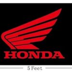 RAUMM Banner,HONDA Motorcycle Racing 3x5ft Car Flag Banner, Snap On Flag Tools 100% Polyester, for Car Fans Large Decor Emblem Outdoor/Indoor Banner with Brass Grommets., 3x5ft Banner, RAUMM-CF201