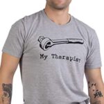 Ann Arbor T-shirt Co. My Therapist (Socket Wrench) | Funny Car Auto Racing Mechanic Manual Man T-Shirt-(Adult,XL) Heather Grey