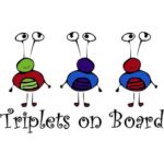 CafePress Triplets On Board Euro Oval Car Bumper Magnet