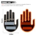 LED Hand Gesture Light for Car, 3 In1 Car Sign Finger Light with Remote Control, Funny Back Window Sign Light Accessories for Cars Trucks, Car Gadgets & Road Rage Signs